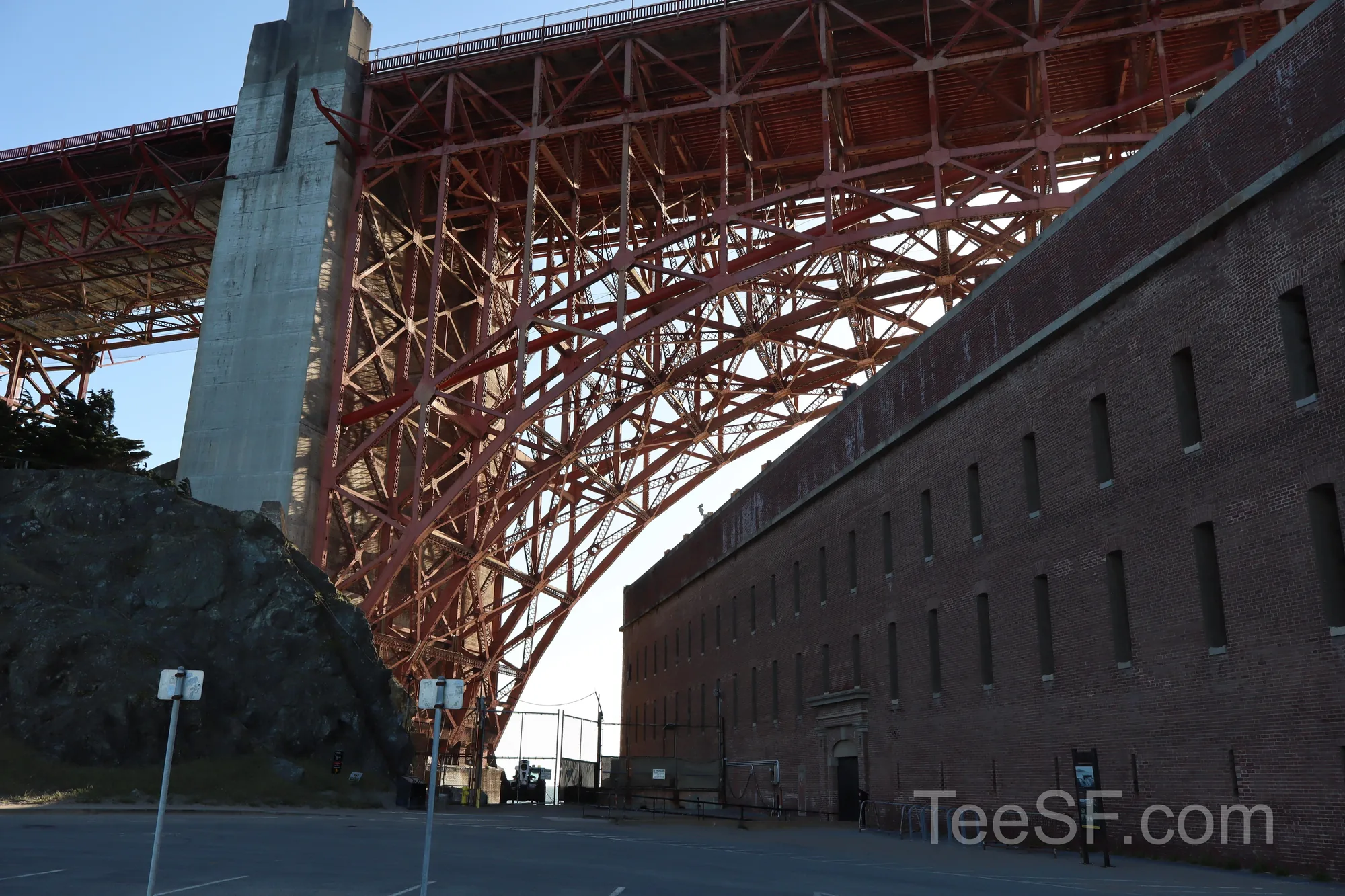 golden Gate Bridge Underneath during a Stripe Sessions 2026 visit in San Francisco.